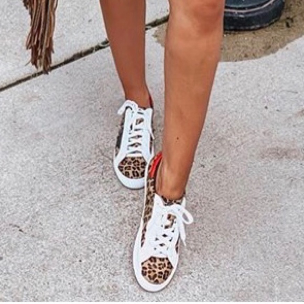 Leopard star sneakers golden goose like